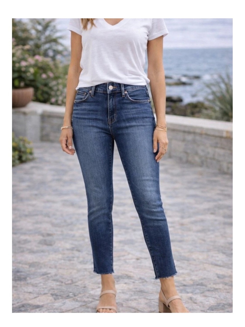 MOTHER The Mid Rise Dazzler Ankle Fray Jeans C’est La Vie Women’s 27
